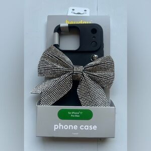Heyday Elegant Black and Silver Bow women’s Phone Case